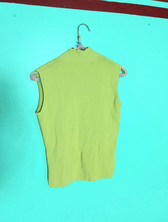 1990s Y2K Vintage Chartreuse Neon Lime Green Kenn… - image 2