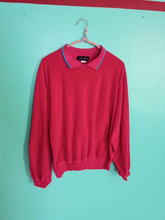 1980s 1990s Vintage Magenta Fuchsia Hot Pink Velo… - image 1