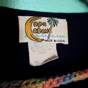 1980s 1990s Vintage nautische ankers Ocean Sailor Glitter Gezeefdrukt Copa Cobana Maat XL T-shirt afbeelding 7