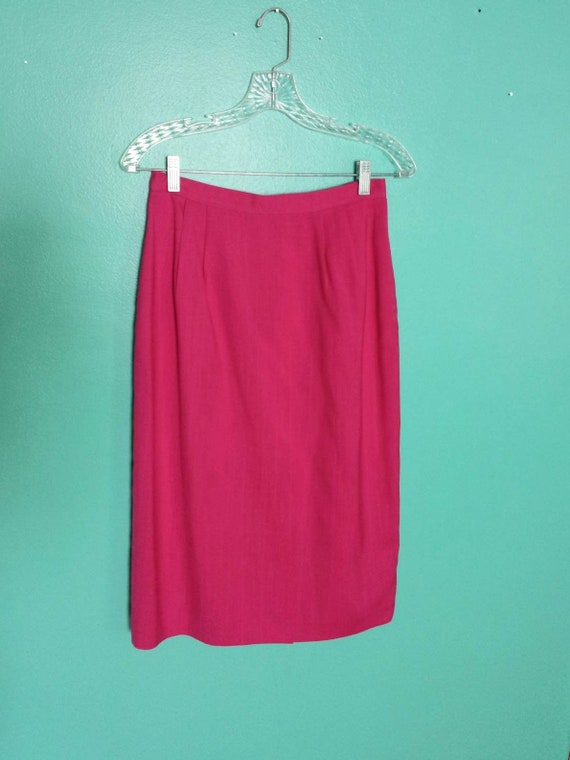 1970s 1980s Vintage Bubblegum Hot Pink High Waist 