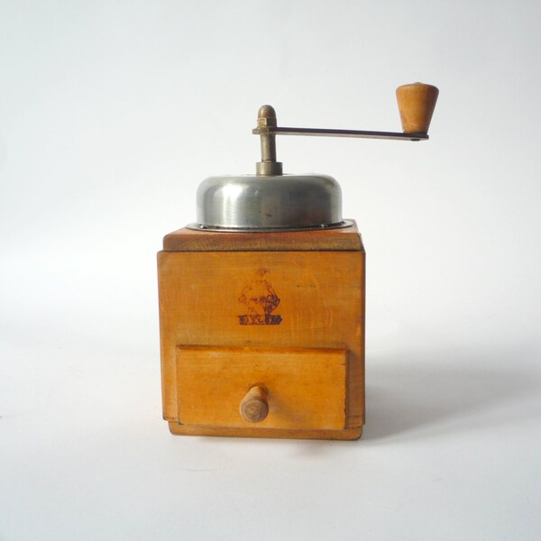 VINTAGE COFFEE  GRINDER - Wooden coffee grinder - Wood coffe mill- Houseware -Kitchen decor- Home decor