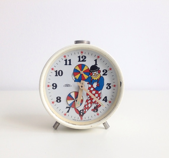 Vintage Blue Alarm Clock Winding Turquoise Vintage Blue Alarm Clock Winding, Turquoise Alarm Clock