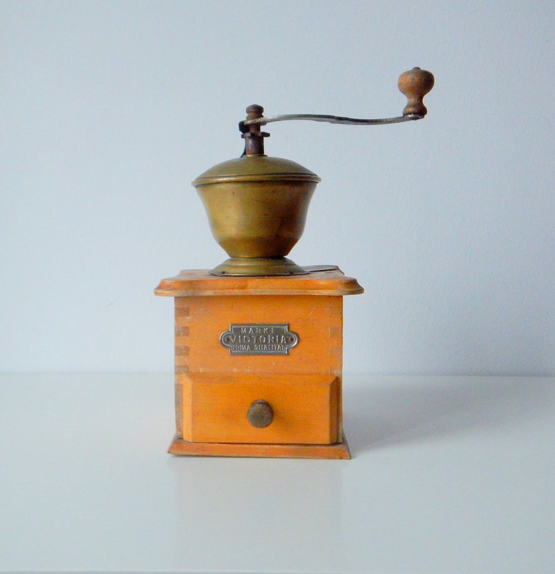 Big VINTAGE COFFEE Grinder Wooden Coffee Grinder Wood Etsy