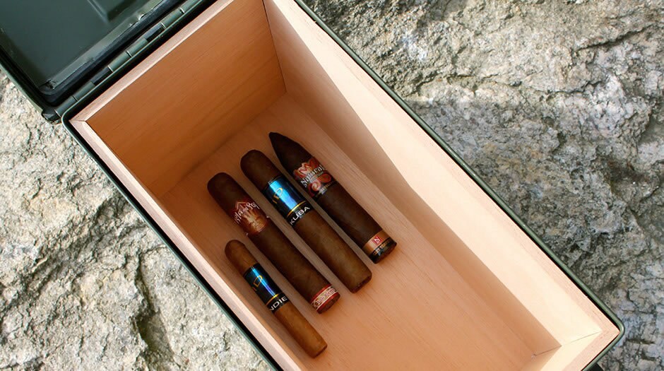 DIY ammodor Cigar Humidor Kit Make Your Own Humidor From a .50 Cal Metal Military Ammo Can Etsy