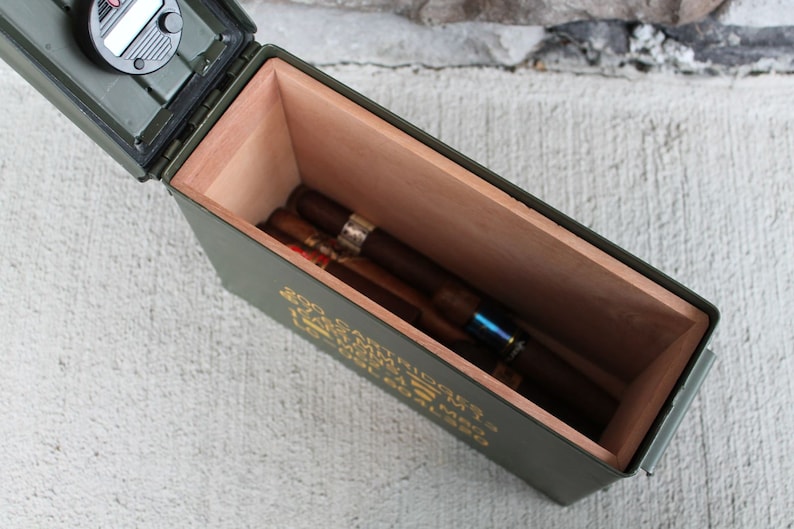 The 30 Ammodor ammo can tactical cigar humidor image 6