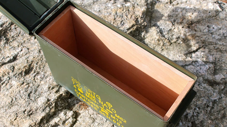 DIY ammodor Cigar Humidor Kit Make Your Own Humidor From a .30 Cal Metal Military Ammo Can Etsy