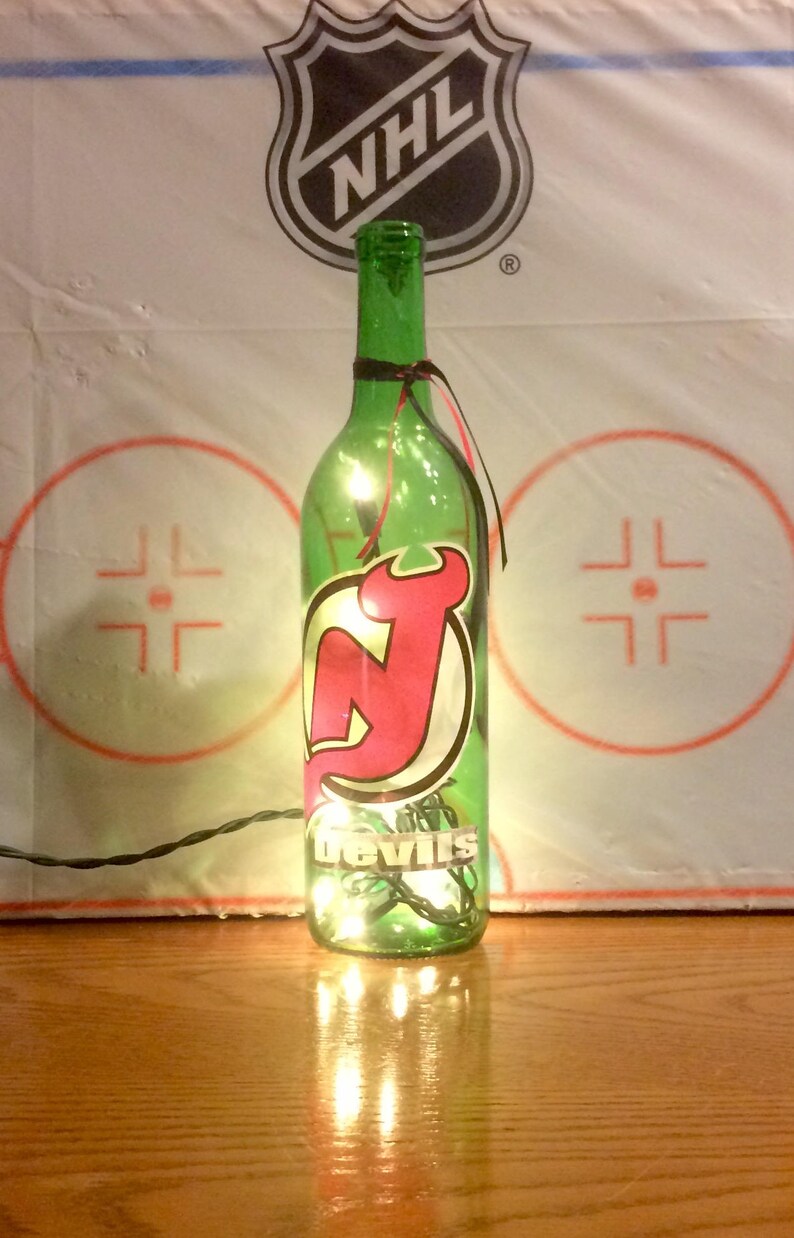New Jersey Devils Lighted Wine Bottle 750 ml. Etsy