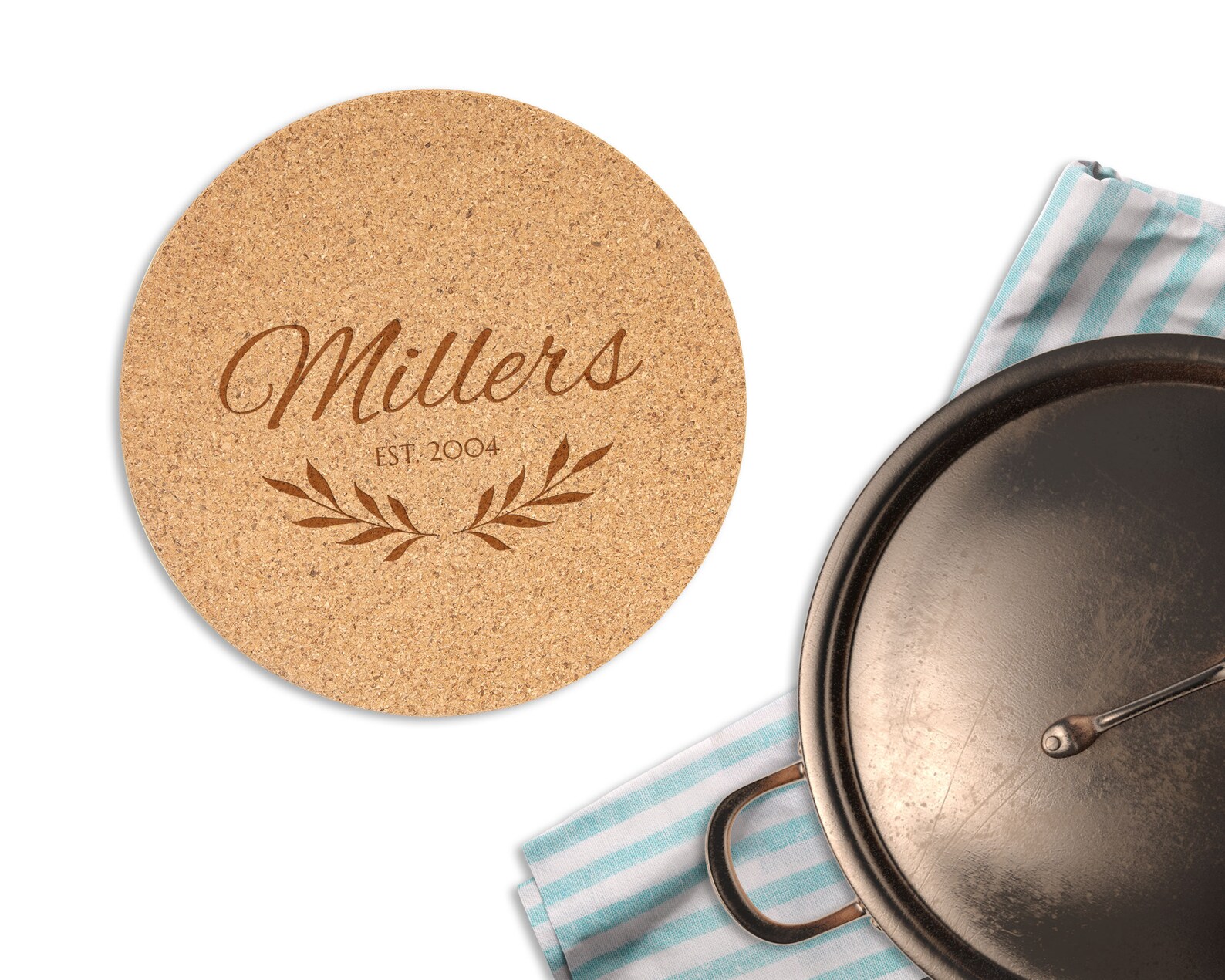 Round Cork Trivet round pot holder kitchen gift dish Etsy