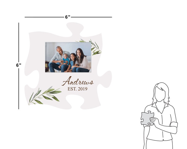 Personalized Botanical Mini Puzzle Frame 3X2