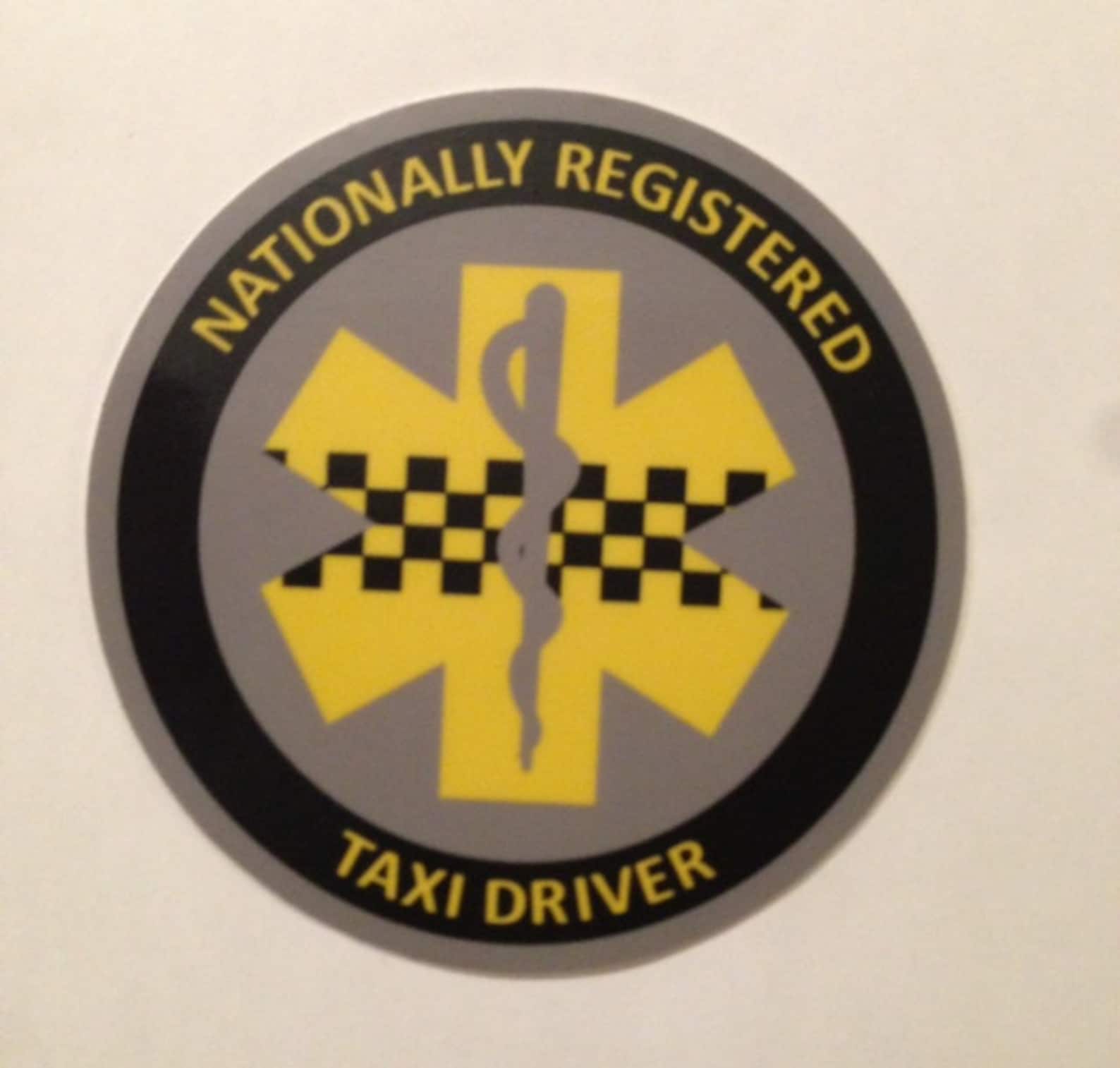 Nationally Registered Taxi Driver Vinyl Sticker Etsy