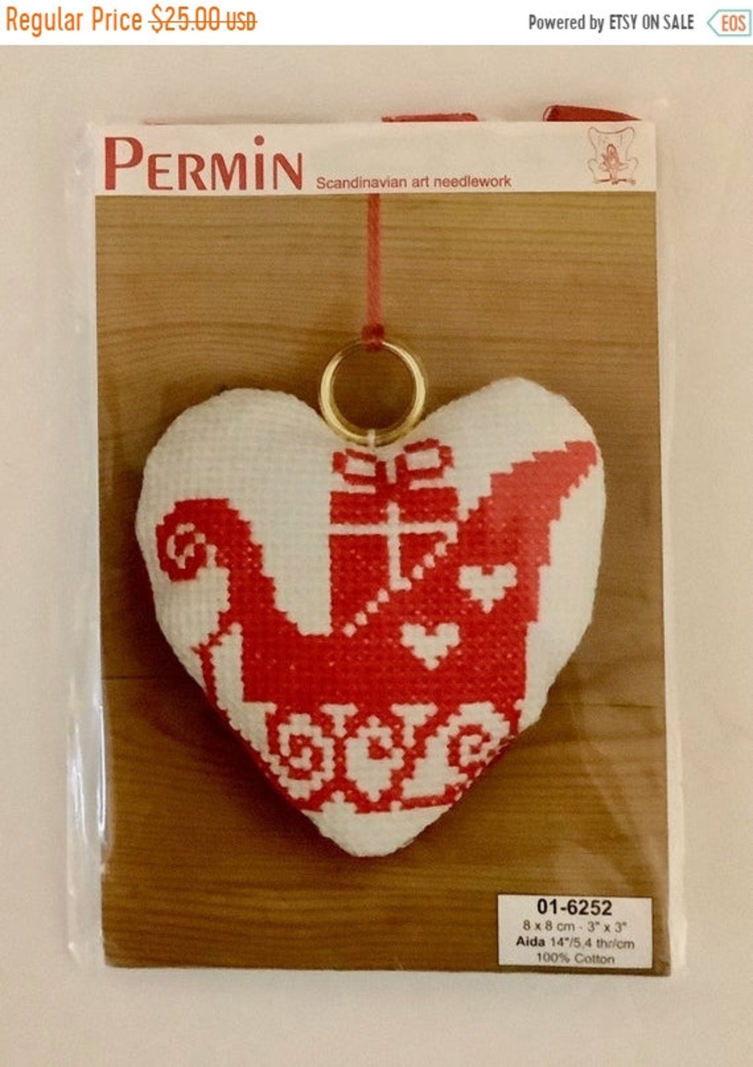 Permin of Copenhagen Christmas Sleigh Christmas Ornament Scandinavian