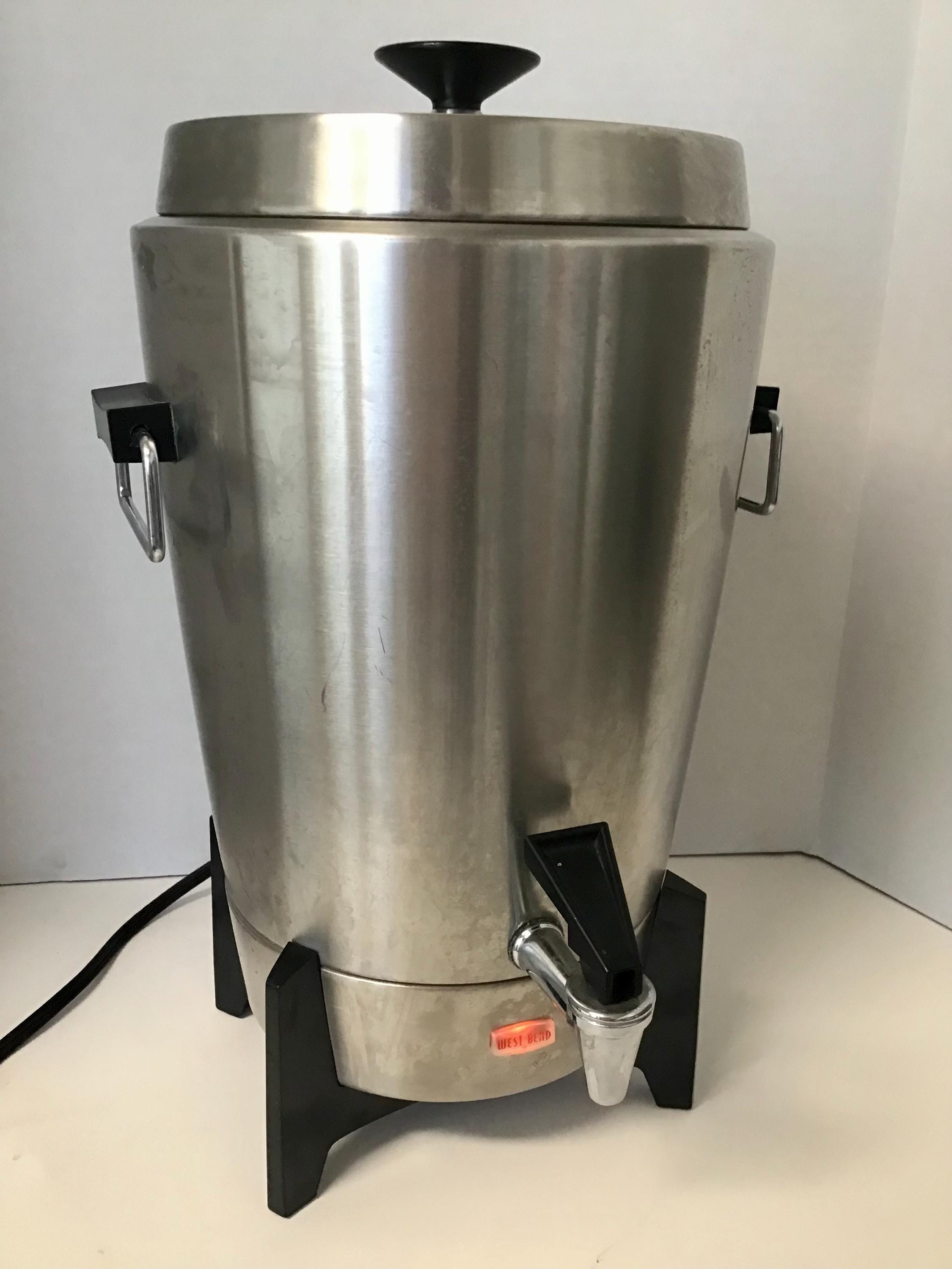Vintage West Bend 7210E Stainless Steel Coffee Maker Percolator Urn - 30 Cup  - Mid Century - Etsy