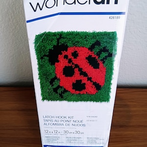 Caron Wonderart Ladybug Latch Hook Kit - 12 x 12&quot; Design