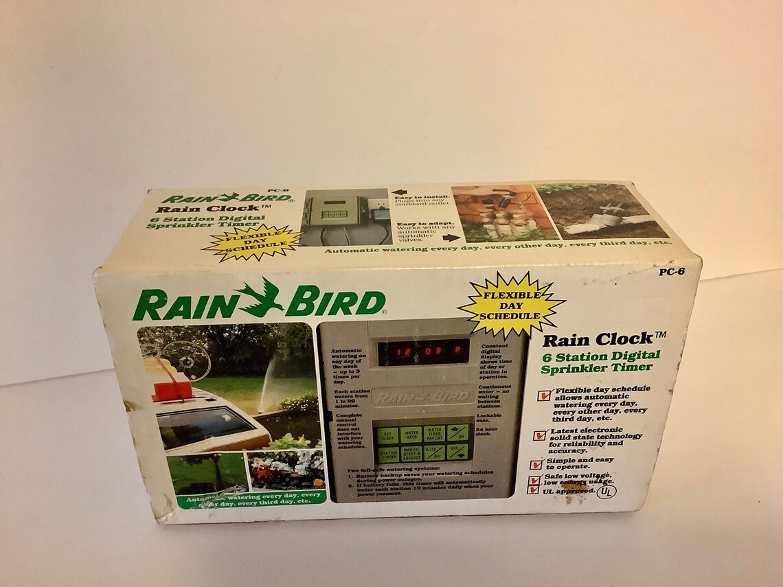 Rain Bird PC106 Indoor Programmable Rain Clock 6 Etsy