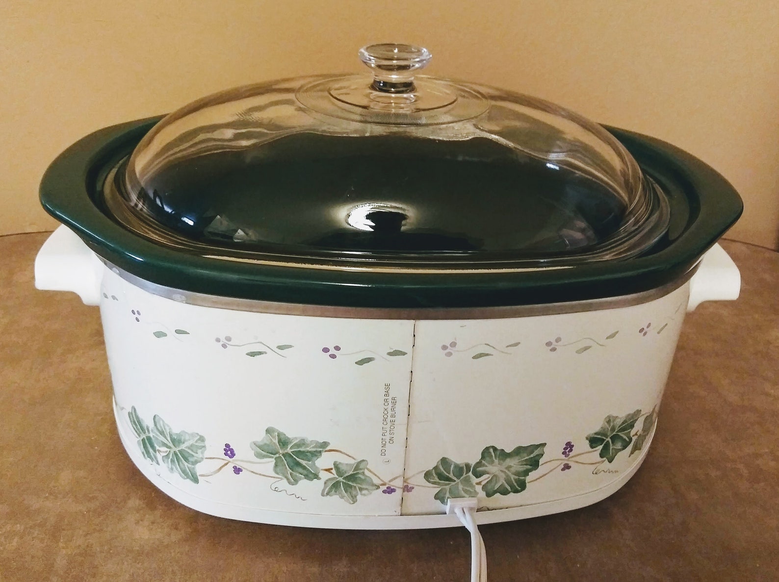 RIVAL 4.5 qt Oval CROCK POT Model 3745 Green Ivy & Green Etsy
