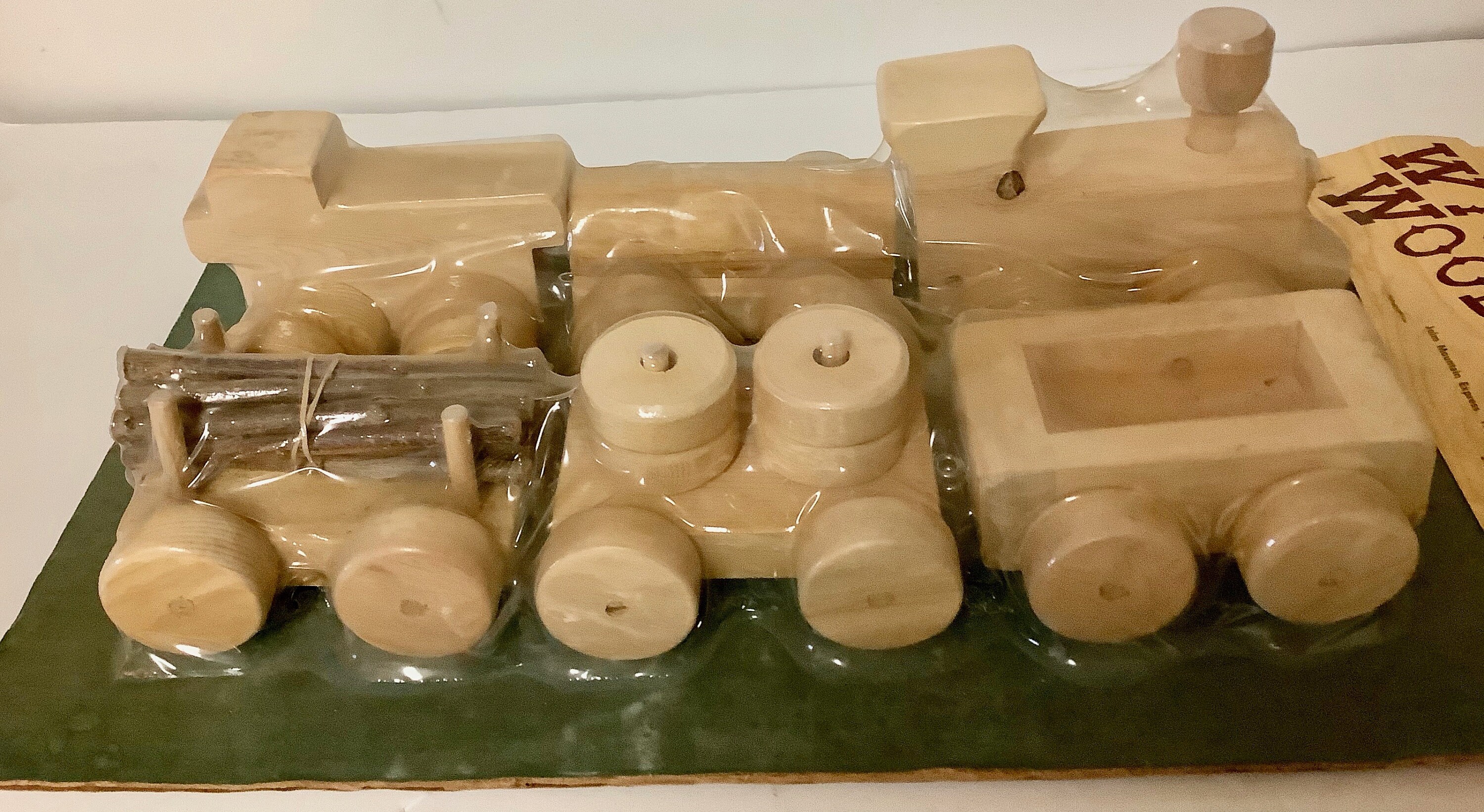 Wyoming Woodcraft Unfinished Wood Train Set 6 Piece Pull Etsy