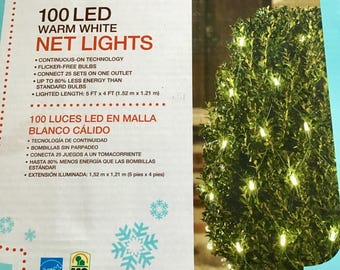 Martha Stewart Living - 100 LED Warm White NET LIGHTS - 5 Ft x 4 Ft - New - 2010