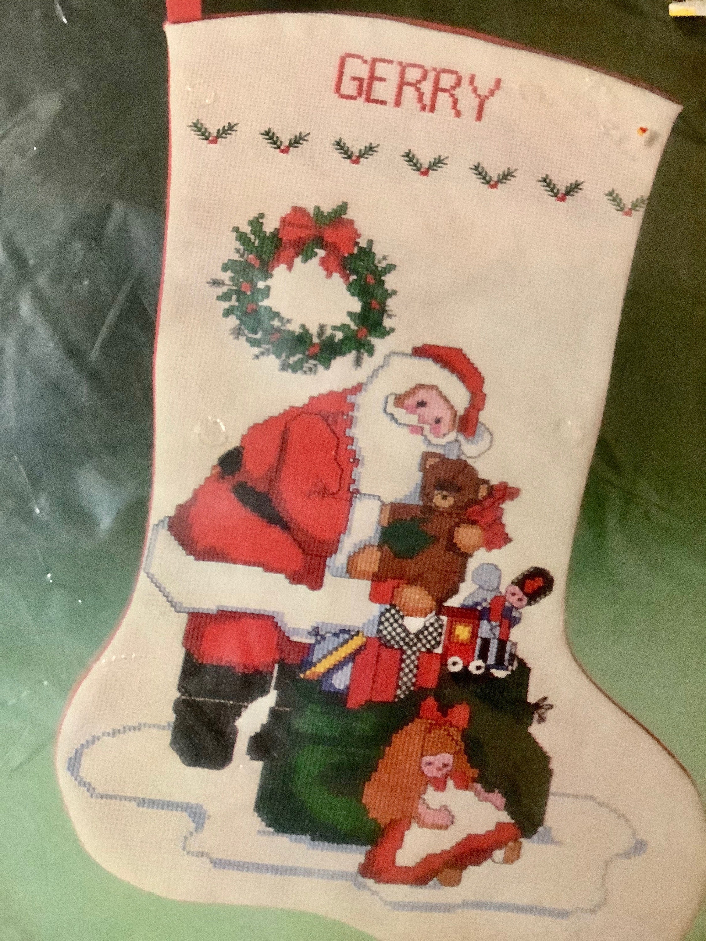 Christmas stocking kit Santa with Toys 