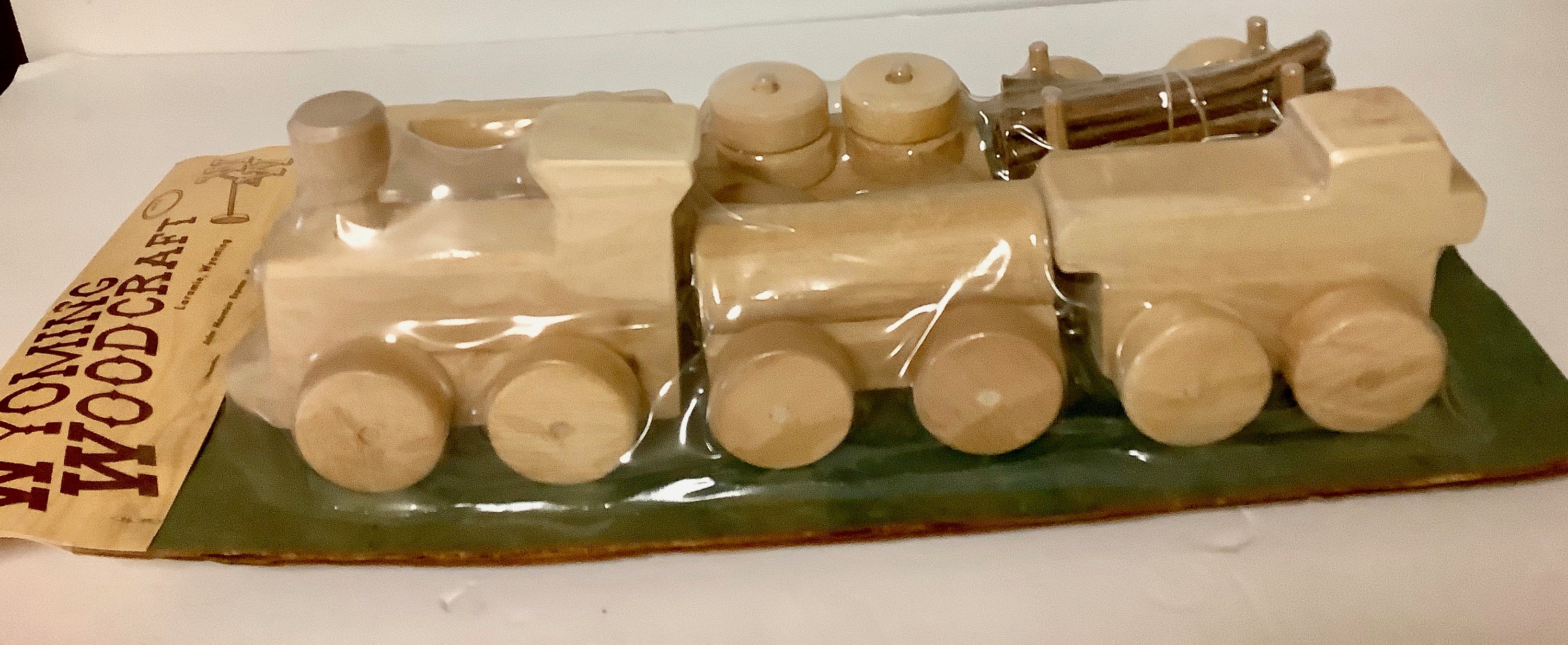 Wyoming Woodcraft Unfinished Wood Train Set 6 Piece Pull Etsy