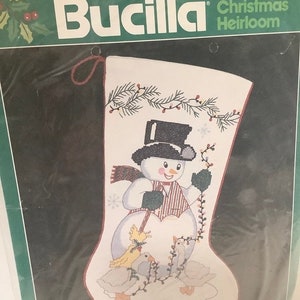 Gnome Cross Stitch Christmas Stocking Kit - MerryStockings