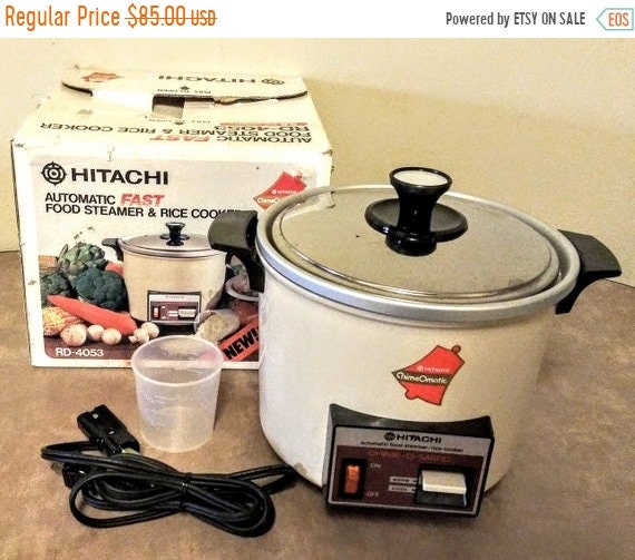 On Sale Vintage Hitachi Automatic FAST Food Steamer & Rice Cooker,  Chimeomatic, 5.6 Cup Capacity, Model RD-4053 