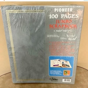 Pioneer Jumbo Scrapbook Album Grey W/gold Trim 11 X 14 50 Sheets X