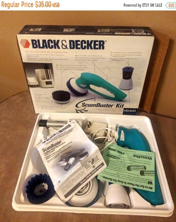 Black & Decker ScumBuster Kit Cordless Tub & Tile Scrubber SB400 VersaPak