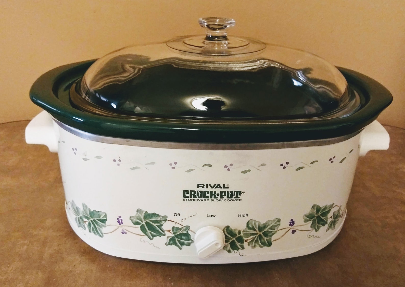 RIVAL 4.5 qt Oval CROCK POT Model 3745 Green Ivy & Green Etsy