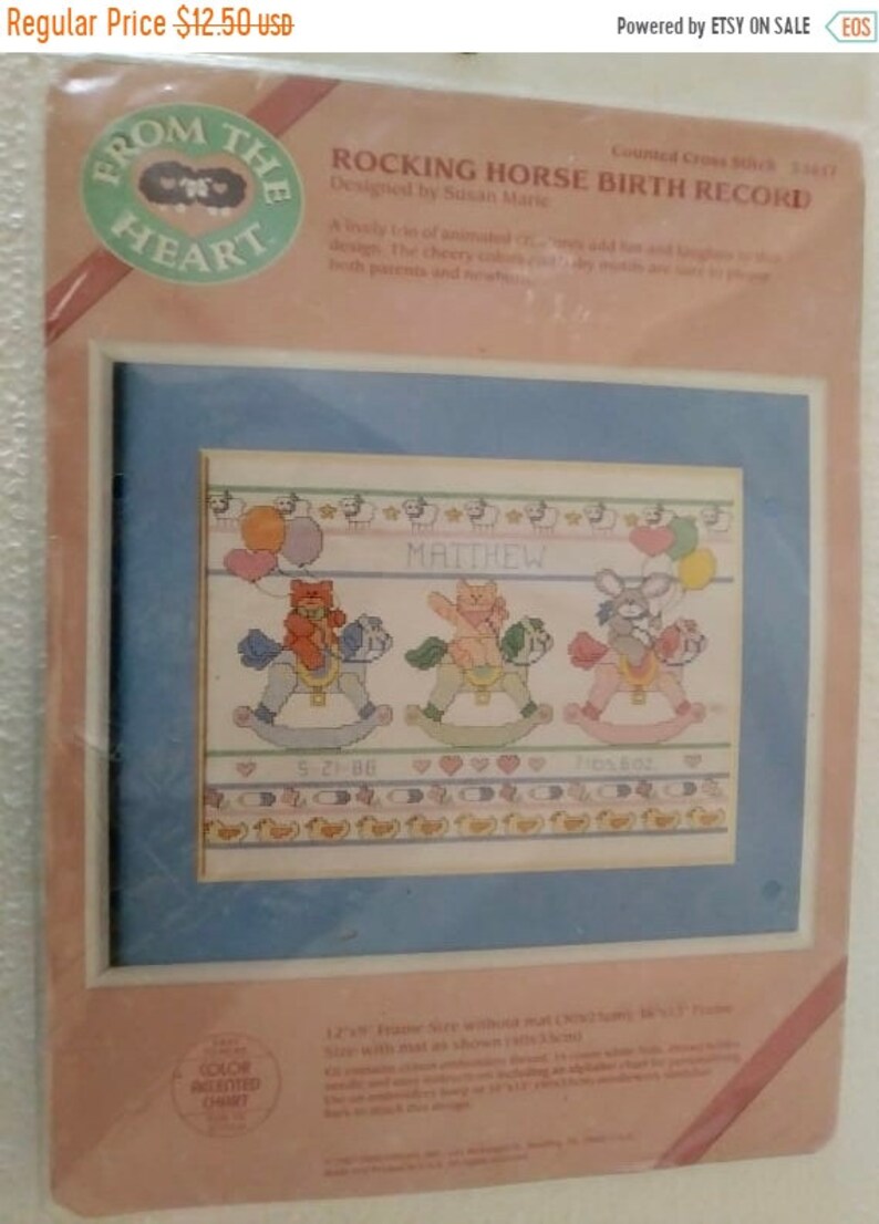 14 Count Dimensions Counted Cross Stitch Kit 12/"X9/"-Pet Friends Birth Record