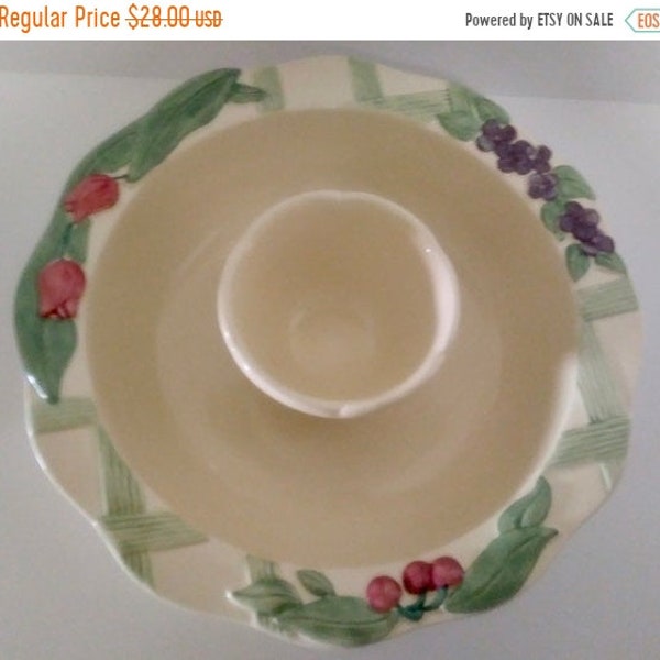 Treasure Craft Chip and Dip Bowl Etsy