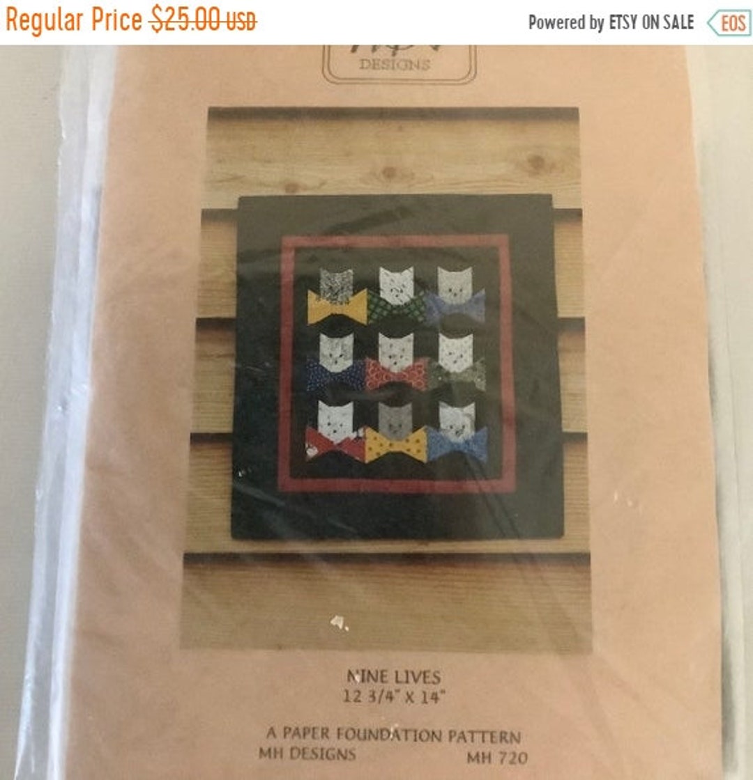 On Sale Nine Lives MH Designs Mini Quilt Kit Cats w/Bow - Etsy.de