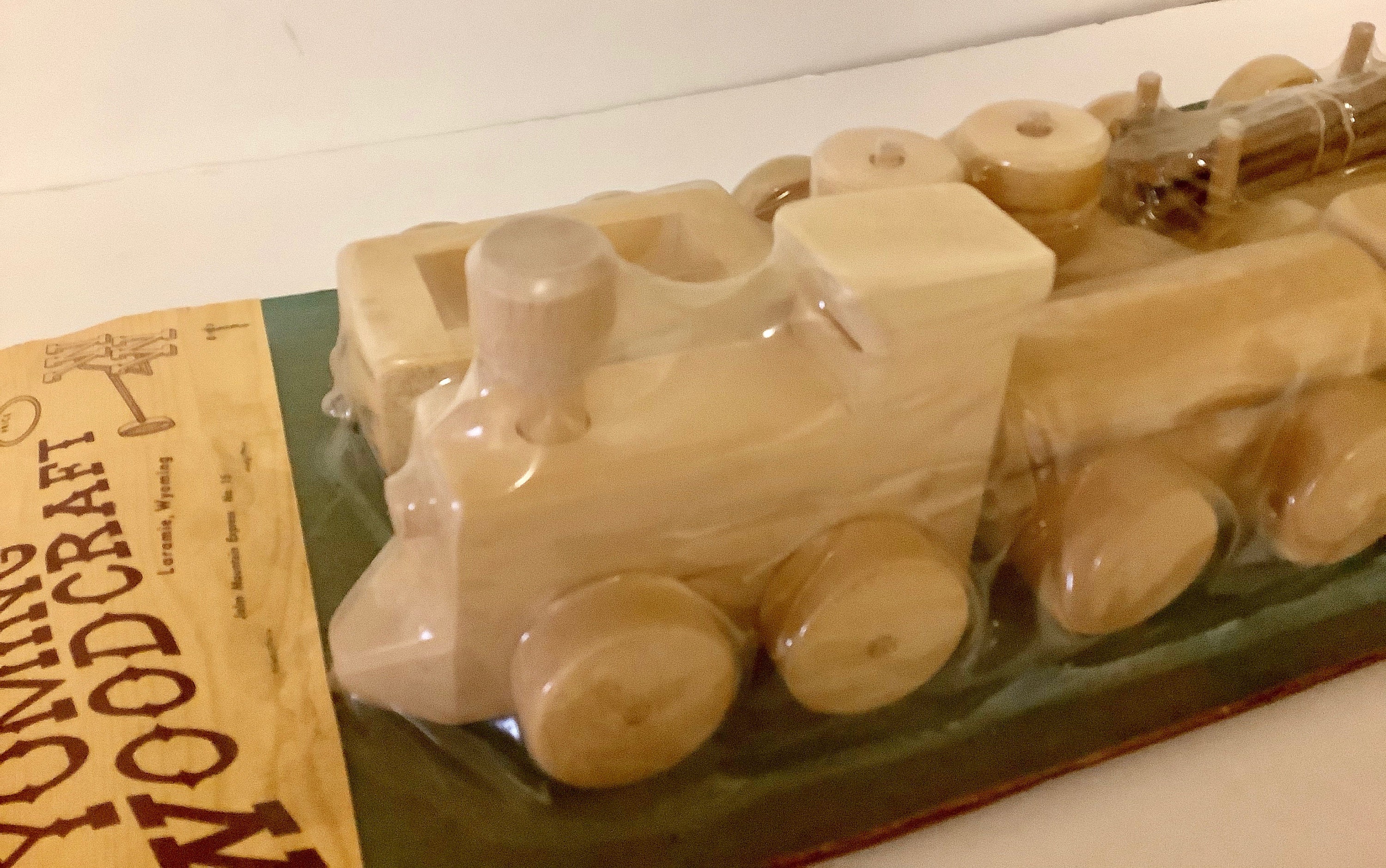 Wyoming Woodcraft Unfinished Wood Train Set 6 Piece Pull Etsy