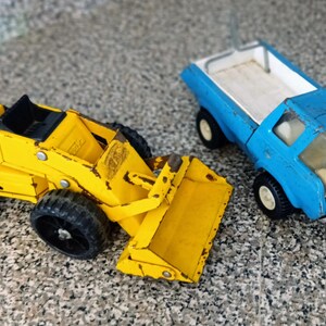 Vintage Tonka Toy Truck and Front Loader Vehicles