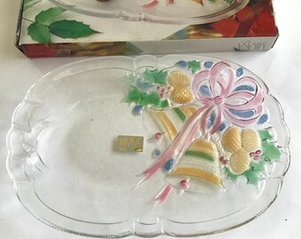 Mikasa "Festive Bells" Oblong Platter - 10" x 7" - Vintage and NEW