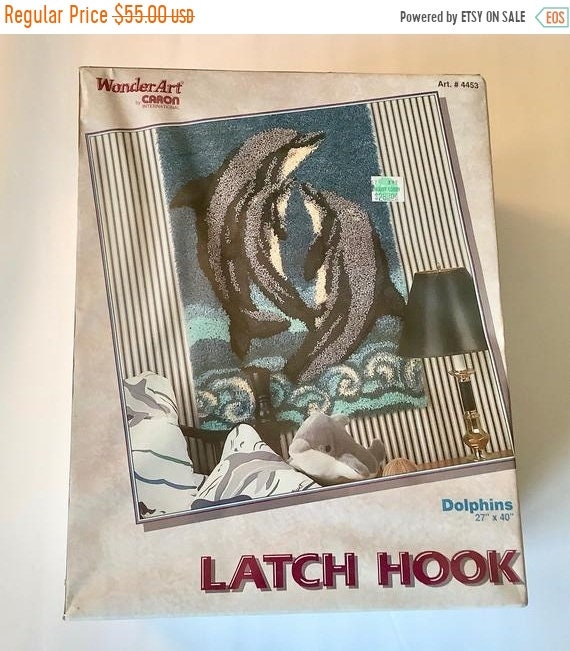 Wonderart Dolphins Latch Hook Rug Kit 27 x Etsy