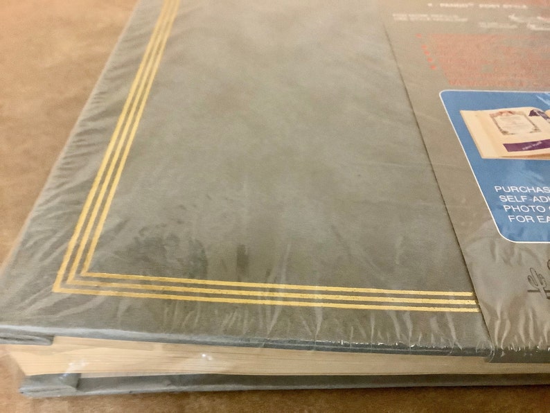 Pioneer Jumbo Scrapbook Album Grey W/gold Trim 11 X Etsy