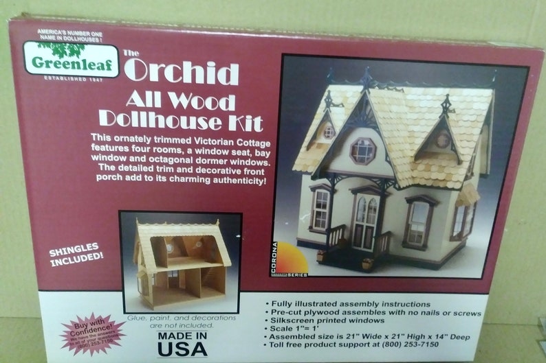 the orchid all wood dollhouse kit