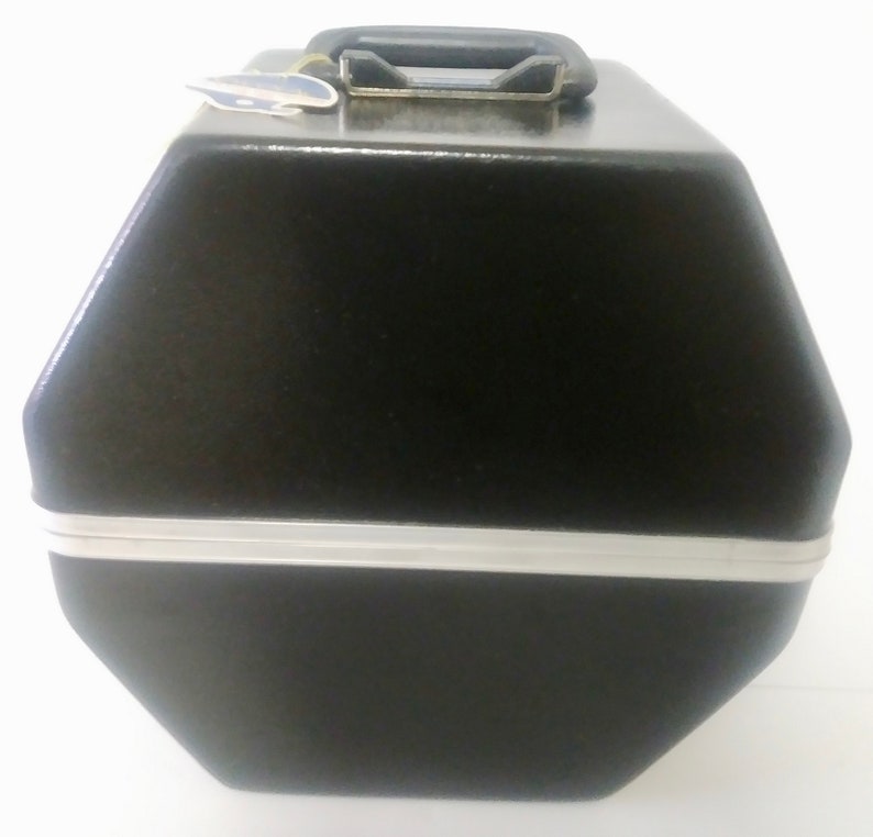 On Sale Computer Accessories Collectibles Cycolac Case Train Case Vintage Hexagonal Black Locking Case Football Helmet 12.5 x 13