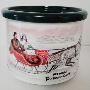 Vintage Rival Potpourri Crock Electric Simmering Cooker Stoneware Country  Floral