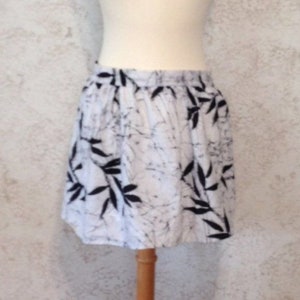 M Black and White Ink Blot Cotton Skirt
