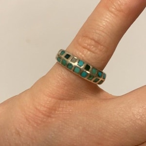 Vintage Silver Turquoise Ring sz 5
