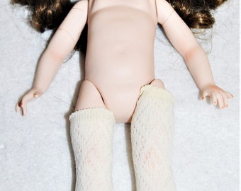 French Porcelain Doll SFBJ 247 Paris Reproduction Bisque Doll Blue Glass Eyes 10.5"