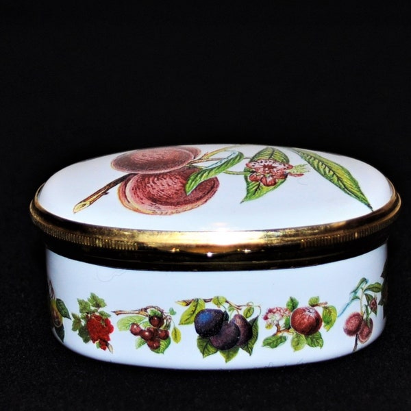 Portmeirion Pomona Garden Grimwood's Royal George Enamel 0val Trinket Box