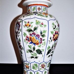 Delft Dutch Pottery 3 Star Hand Painted Ginger Jar 18.5"