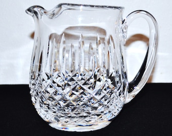 Vintage Waterford Crystal Ireland "Lismore" 32 Ounce Water Pitcher Jug with Ice Lip 6"