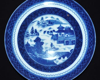 Vista Alegre Mottahedeh Blue Canton Bowls: Historic Charleston Porcelain, Set of 4