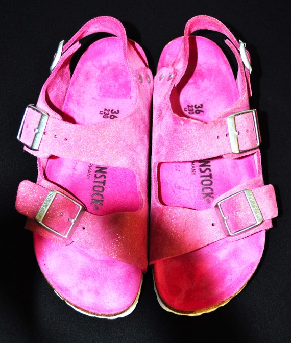 Women's Birkenstock Milano "Alma" Pink Suede Leath