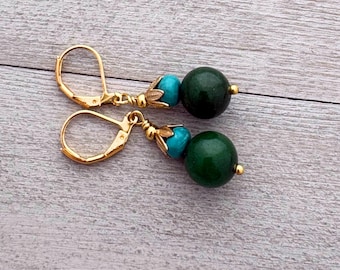 Colorful earrings - Turquoise earrings