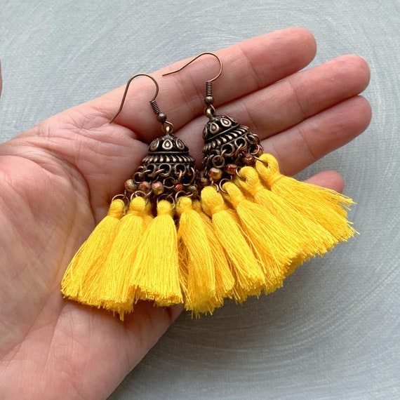 Mini Tassel Earrings 18k Yellow Gold – Irene Neuwirth