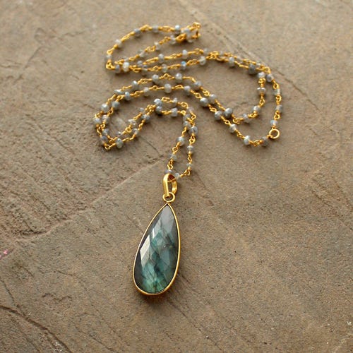 Opal Dangle Choker Sterling Silver Blue Opal Necklace Multi | Etsy